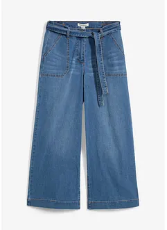 Jean large raccourci, taille haute élastiquée, bonprix
