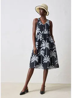 Robe midi en ramie, bonprix