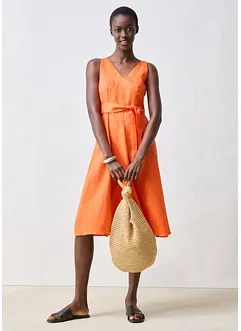 Robe midi 100% lin, bonprix