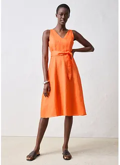 Robe midi 100% lin, bonprix