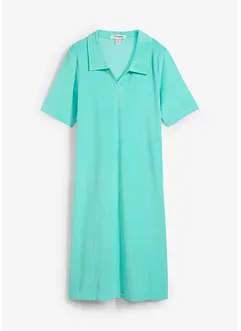 Robe longueur genou en tissu éponge avec col polo, bonprix
