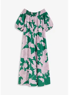 Robe col Bardot imprimée 100% coton, bonprix