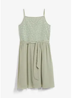 Robe en crêpe avec sequins, bonprix