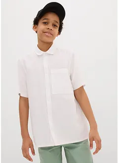 Chemise manches courtes en lin mélangé léger, bonprix