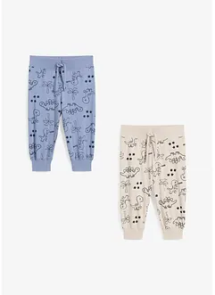Lot de 2 pantalons bébé en coton, bonprix