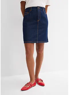 Jupe midi en jean, peu extensible, bonprix