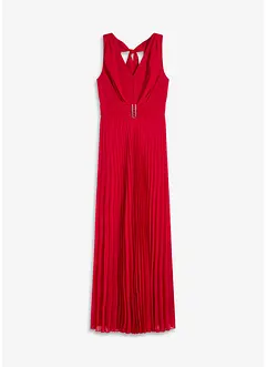 Robe en crêpe avec jupe plissée et détail boucle sur la ceinture, bonprix