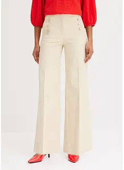 Pantalon twill à boutons décoratifs, bonprix