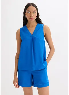 Blouse sans manches en lin mélangé, bonprix