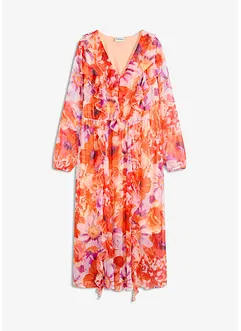 Robe en crêpe à volants, bonprix