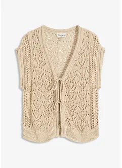 Gilet sans manches en maille ajourée, bonprix