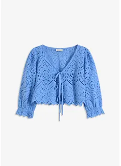 Blouse en broderie anglaise à manches bouffantes, bonprix