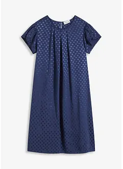 Robe en jacquard avec plis plats, bonprix
