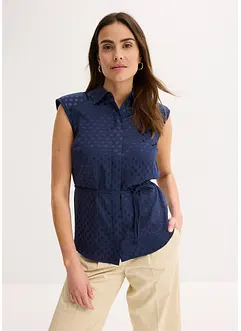 Chemisier en satin avec lien nouer, bonprix