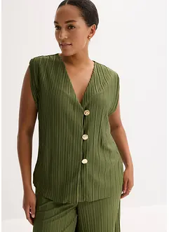 Top en jersey plissé, bonprix