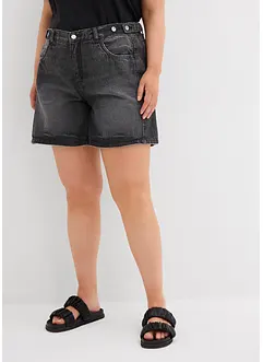 Short en jean taille mi-haute, peu extensible, bonprix