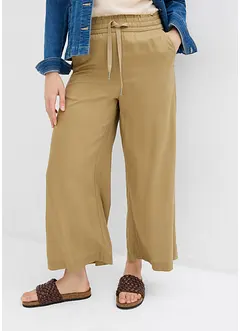 Pantalon 7/8 en Lyocell à taille élastiquée, bonprix