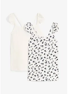 Lot de 2 tops 100% coton, bonprix