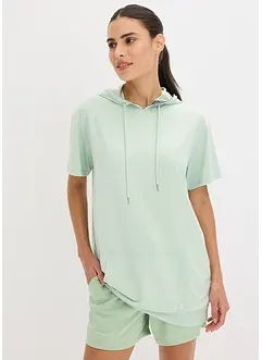 T-shirt de sport oversize avec capuche, séchage rapide, bonprix