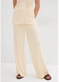 Pantalon palazzo aspect maille, bonprix