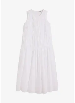 Robe longue en coton avec fronces, bonprix
