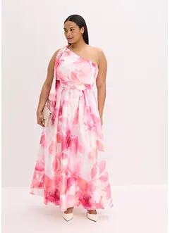 Robe asymétrique en satin brillant, bonprix