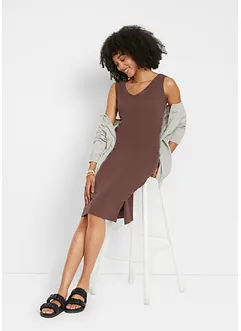 Robe en jersey avec fente, bonprix