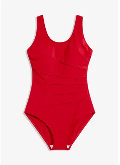 Maillot 1 pièce sculptant, maintien léger, avec plis décoratifs, bonprix