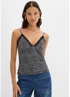 Top en mesh à fines bretelles, bonprix