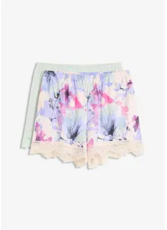 Lot de 2 shorts de pyjama en coton et viscose, bonprix