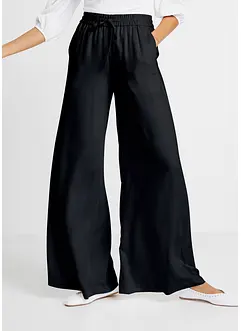 Pantalon fluide en viscose légèrement brillante, bonprix