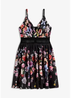 Robe courte à empiècement au crochet, bonprix