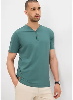 Lot de 2 T-shirts col tunisien 100 % coton, bonprix