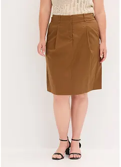 Jupe midi en popeline de coton, bonprix