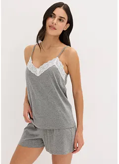 Pyjashort avec bordure dentelle, bonprix