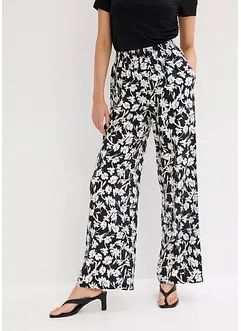 Pantalon palazzo en tissu texturé, bonprix