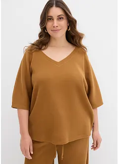 T-shirt gaufré 100% coton, bonprix