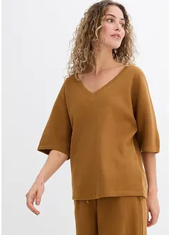 T-shirt gaufré 100% coton, bonprix