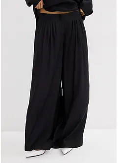 Pantalon palazzo en crépon de viscose mélangée, bonprix