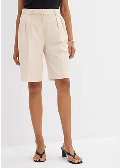 Bermuda à pinces en viscose mélangé, bonprix