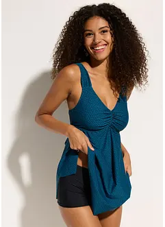 Tankini long (ens. 2 pces) avec base en zigzag, bonprix