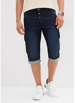 Bermuda cargo en jean, loose, bonprix