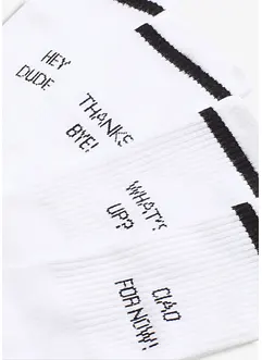 Lot de 4 paires de chaussettes avec coton, bonprix