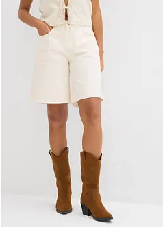 Bermuda en jean, taille mi-haute, bonprix