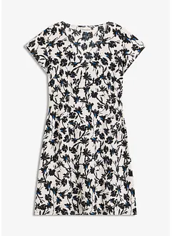Robe en tissu texturé avec manches papillon, bonprix