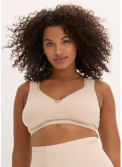 Lot de 2 soutiens-gorge minimiseurs moulés coton, sans armatures, bonprix