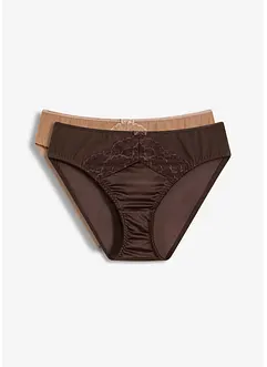 Lot de 2 slips avec effet brillant, bonprix