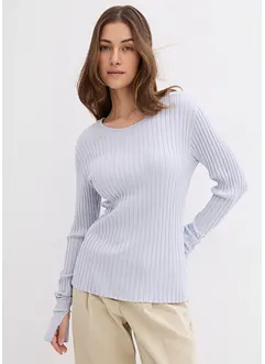 T-shirt en maille côtelée, bonprix