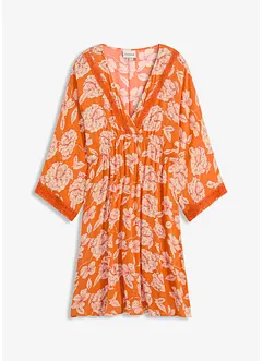 Robe-tunique en viscose texturée avec dentelle, bonprix