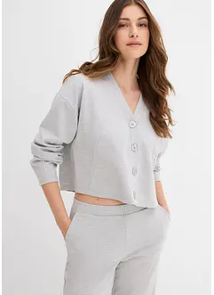Sweat zippé en viscose mélangée un peu brillante, bonprix